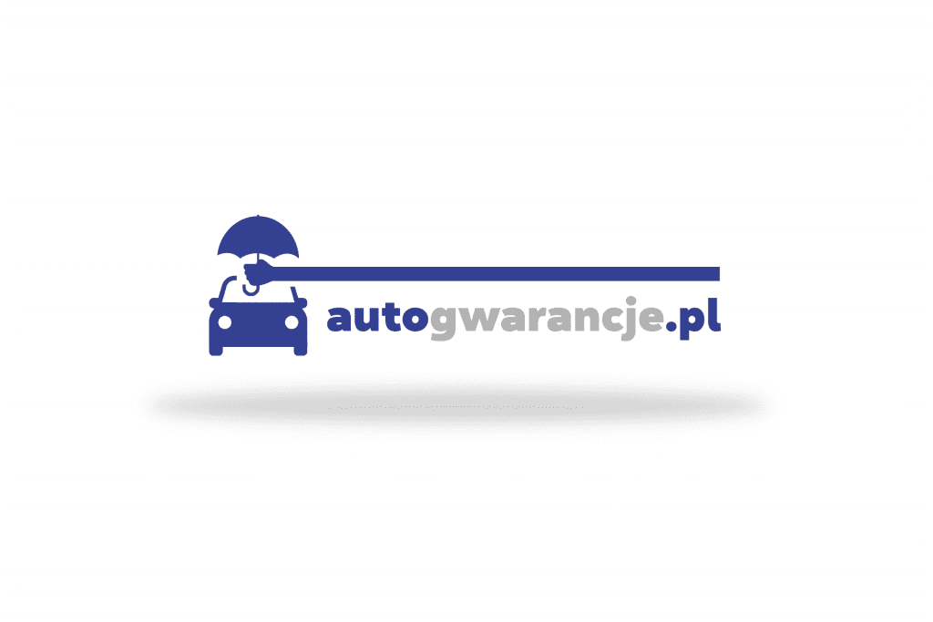 logo autogwarancji z niebieskim samochodem i parasolką